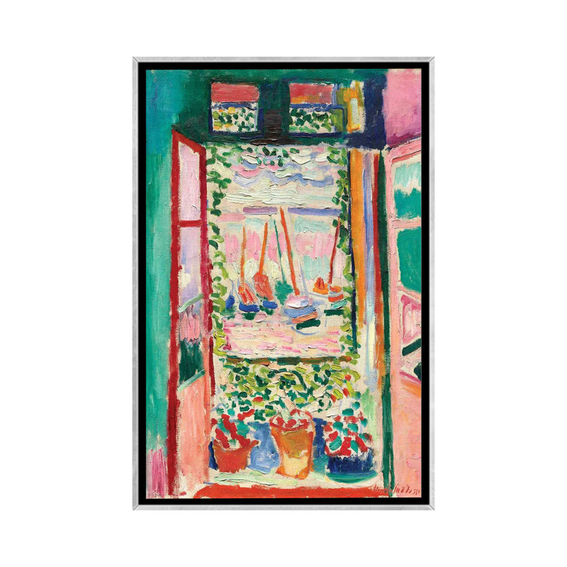 «Open Window at Collioure (1905)» par Henri Matisse - reproduction d'art, H 26 po x l 18 po x 1,5 po