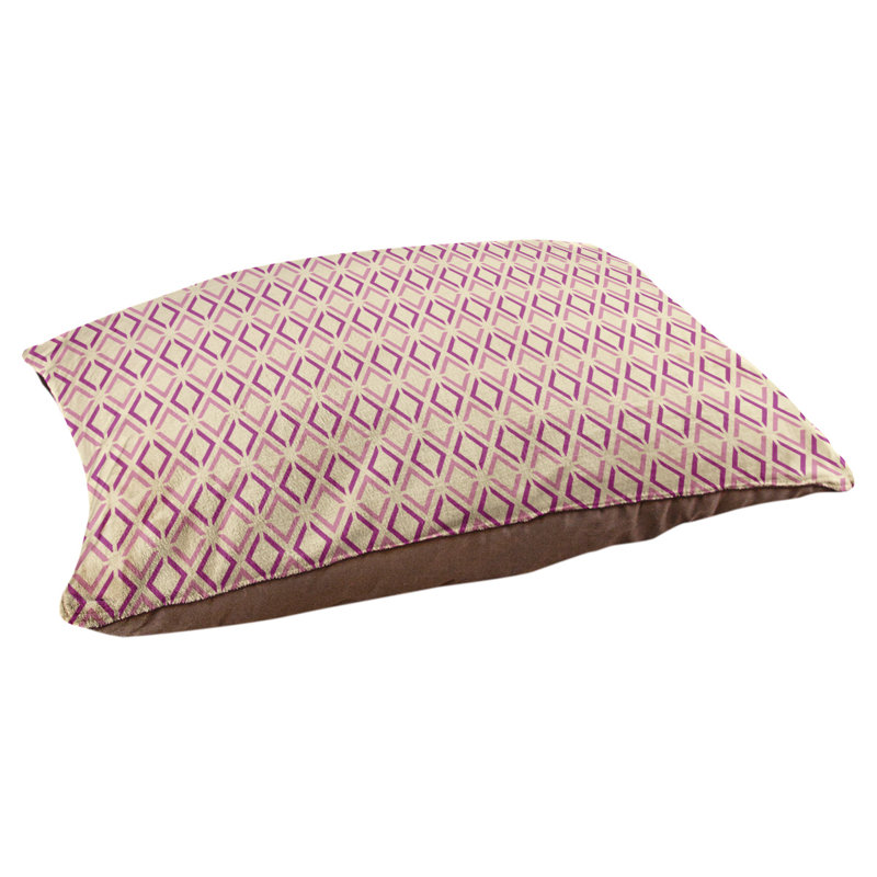 Coussin Byrge, Très grand (l 52 po x P 42 po x H 17 po), Crème / rose / bleu sarcelle