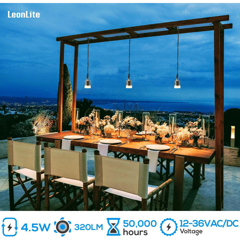 4.5W 12V Outdoor Pendant Light, 4.29Inch Low Voltage Hanging Tree Lights, 2700K, Brass Bronze, Brass Bronze