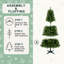 Arbre de Noël artificiel à charnière non éclairé 6 pi avec 582 pointes, branches en PVC, arbre de vacances vert avec support en plastique à 4 pieds pour la décoration de Noël intérieure