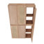 Armoire de salle de bain 36 po, 6 portes à fermeture en douceur, fixation murale élégante, fermeture en douceur contemporaine