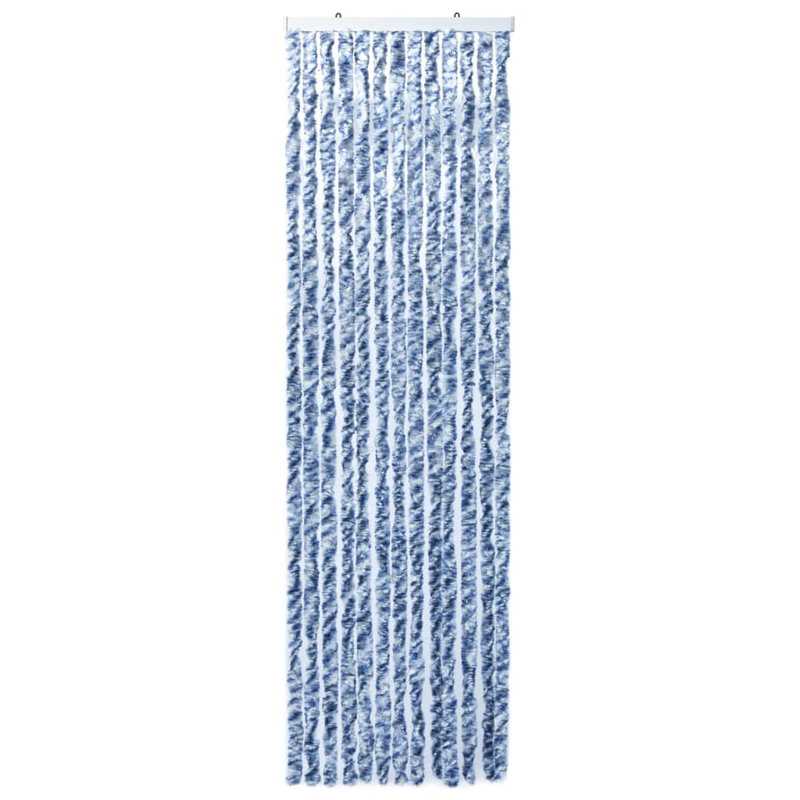 Blackout Single Curtain Panel, 56 W  x 185 D cm, Blue/Silver