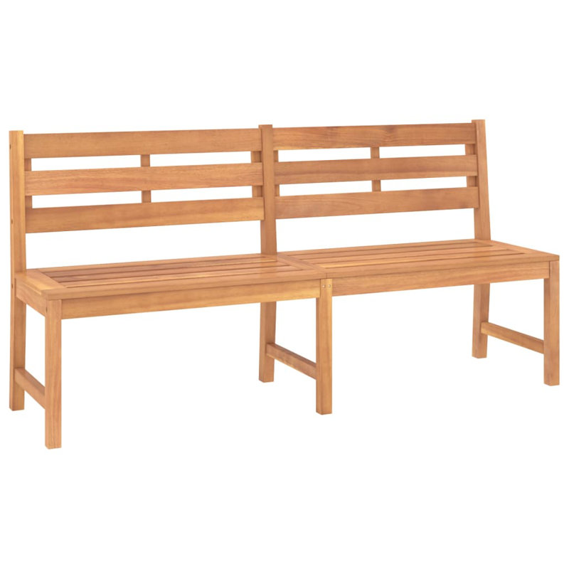 Elliemai Solid Wood Teak Outdoor Bench, 90cm H x 180cm W x 59cm D