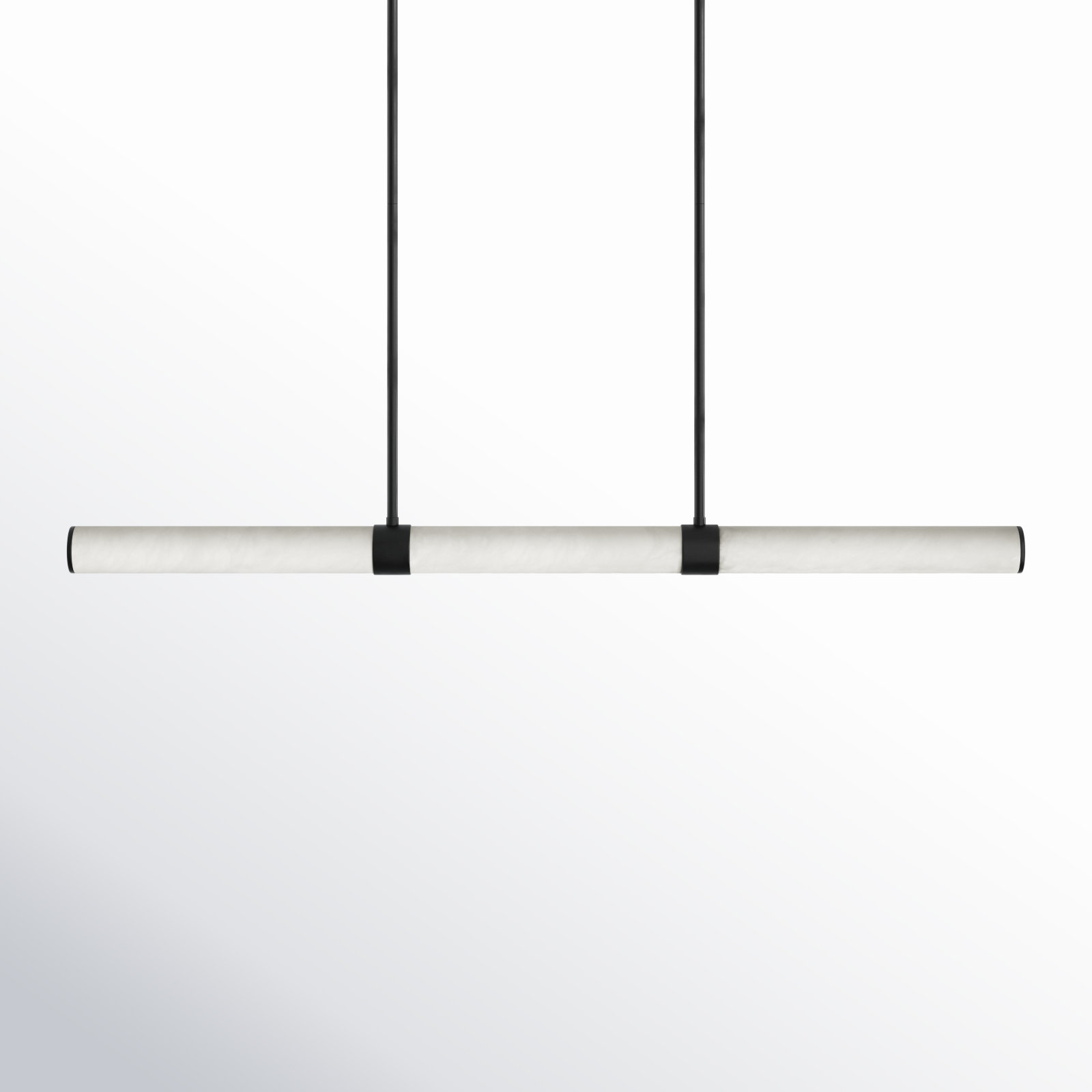 Conners Single Light Alabaster Dimmable LED Pendant, Black