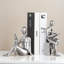 Décoration pour la maison, livres de lecture, livres, livres, bibliothèque en céramique élégante, bureau, presse-papiers, serre-livres, supports de serre-livres, bouchons de livres, ensemble de 2 (argent)-591017901