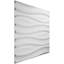 19 5/8"W X 19 5/8"H Swell Endurawall Decorative 3D Wall Panel, White, 50/PK