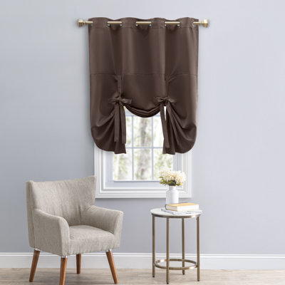 Takirra Gorgeous Decorative Tie-Up Grommet Single Curtain 63"L Panel
