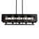 31.5" Industrial Farmhouse 5-Light Linear Chandelier Black Metal Frame with Rope Detail,Adjustable Height for Dining Room or Kitchen Island