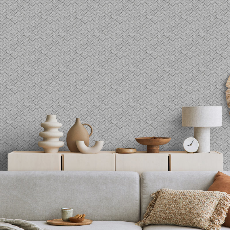 Papier peint imitation gris naturel, Gris