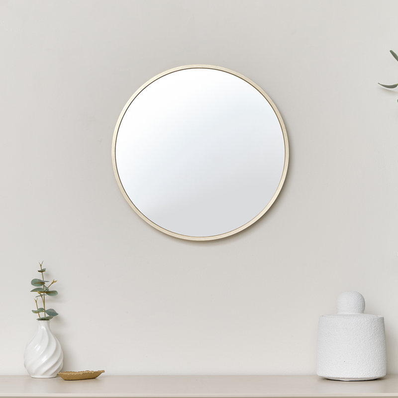 Round Gold Wall Mirror, 40 x 40 cm