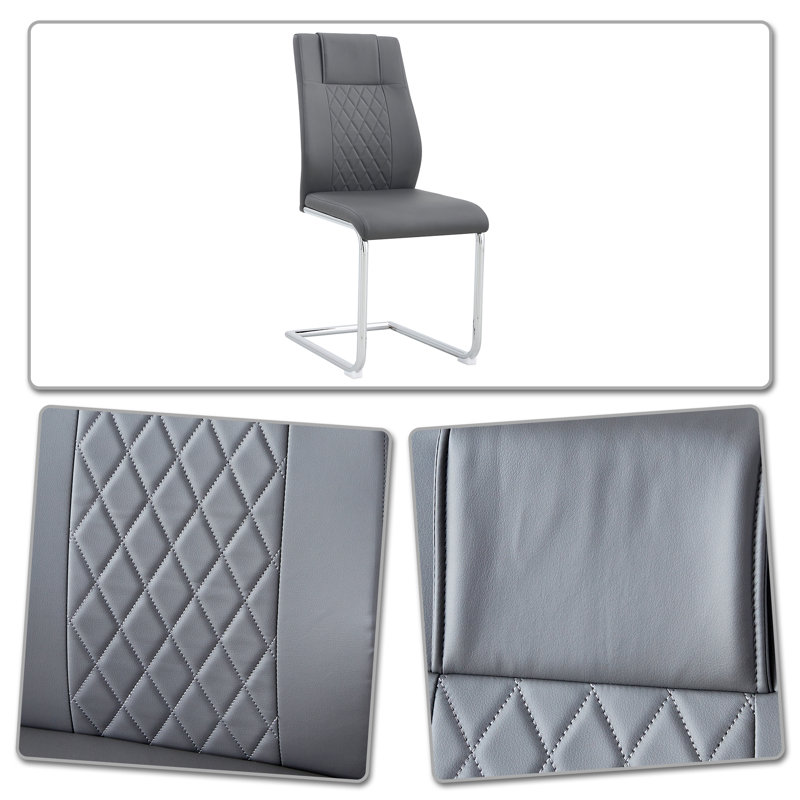 Ensemble de chaises de salle à manger Kermie, Gris