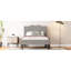 Lit plateforme en tissu d'ameublement