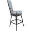 Tabouret de comptoir d'extérieur 26 po en métal avec coussin Bravin-1588621601