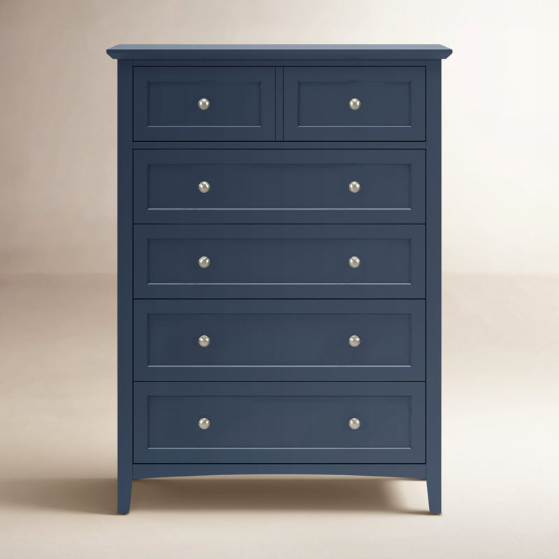Renee 40'' W 5 - Drawer Dresser, Blue