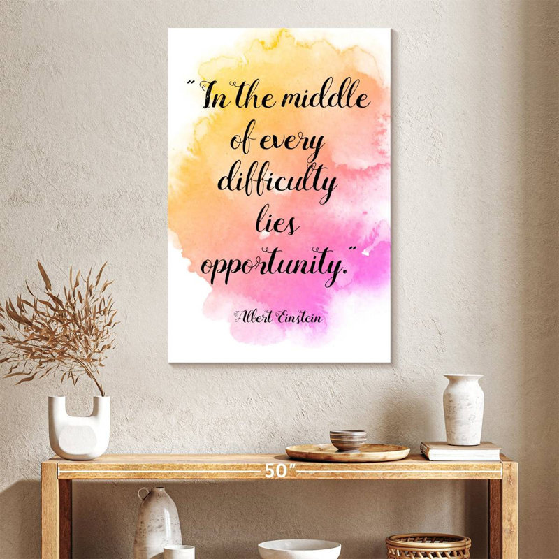 Einstein's Famous Quote, 39" H x 26" W