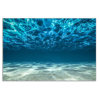 Blue Ocean Sea Seaview Beneath Surface - Wrapped Canvas Print