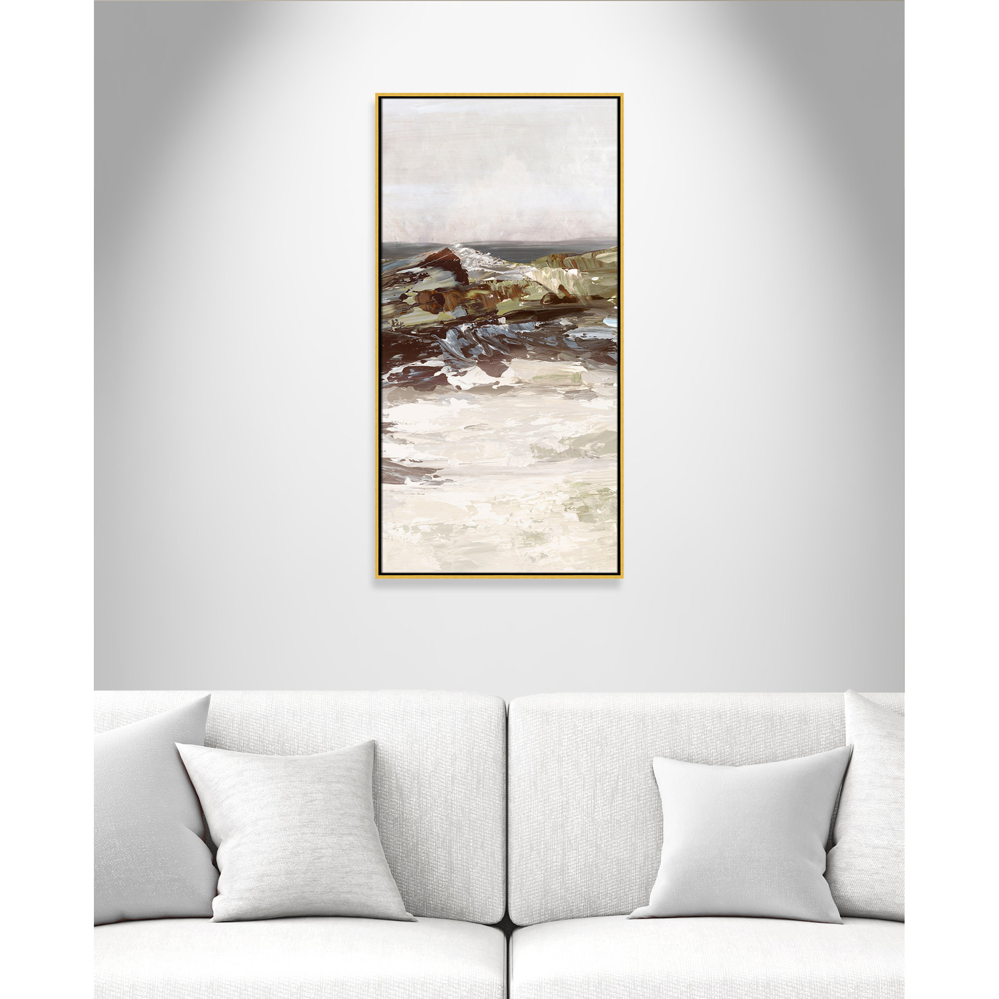 Stoney Peak Print by , 49.5" H x 25.5" W, Gold