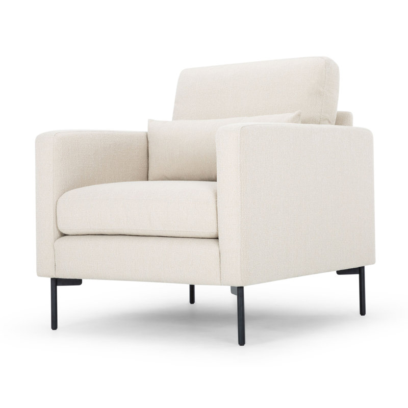 Fauteuil en polyester 29,92 po Odin, Boucle texturée taupe
