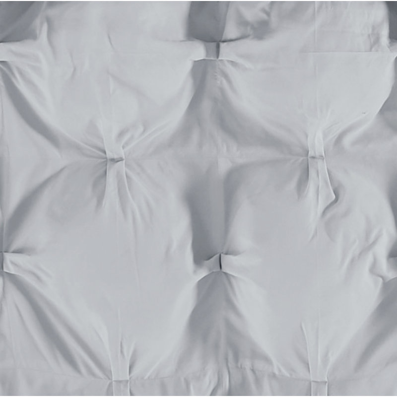 Napperon vraiment doux - rembourré, microfibre douce, Gris, Édredon pour très grand lit + 2 taies décorativ