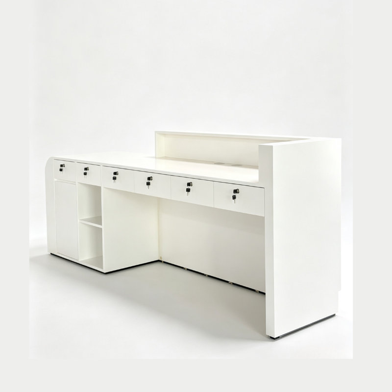 Grand bureau de réception Astar Modern, Blanc