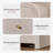 Fluted Panel 3-Drawer Dresser Bedroom Storage Organizer With Metal Handles-1904270318