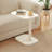 Modern End Table for Sofa, Cream White