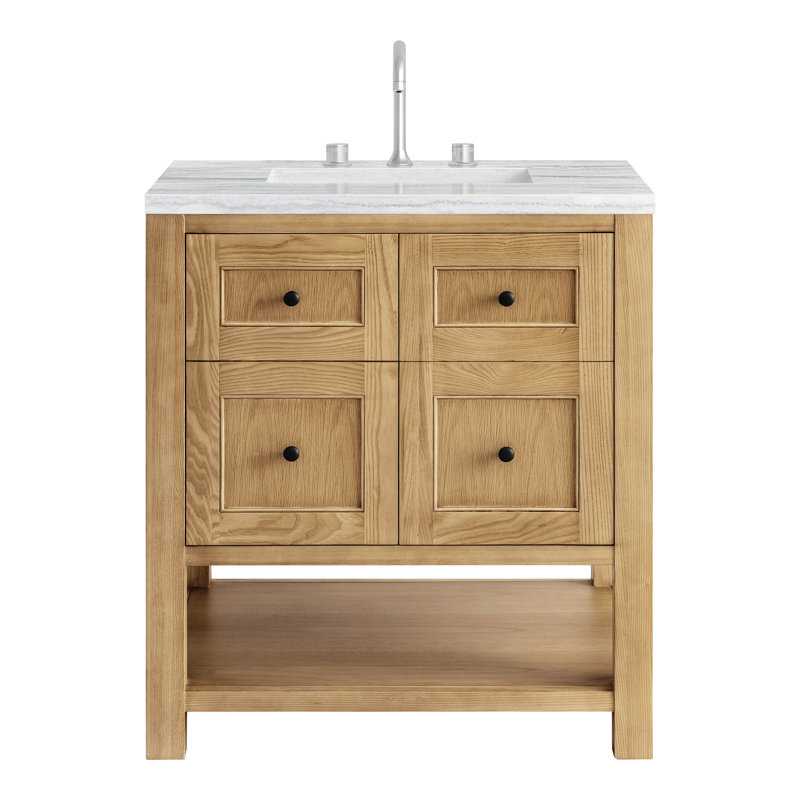 Breckenridge 30'' W Single Vanity, Light Natural Oak, Siberian, 8" Widespread