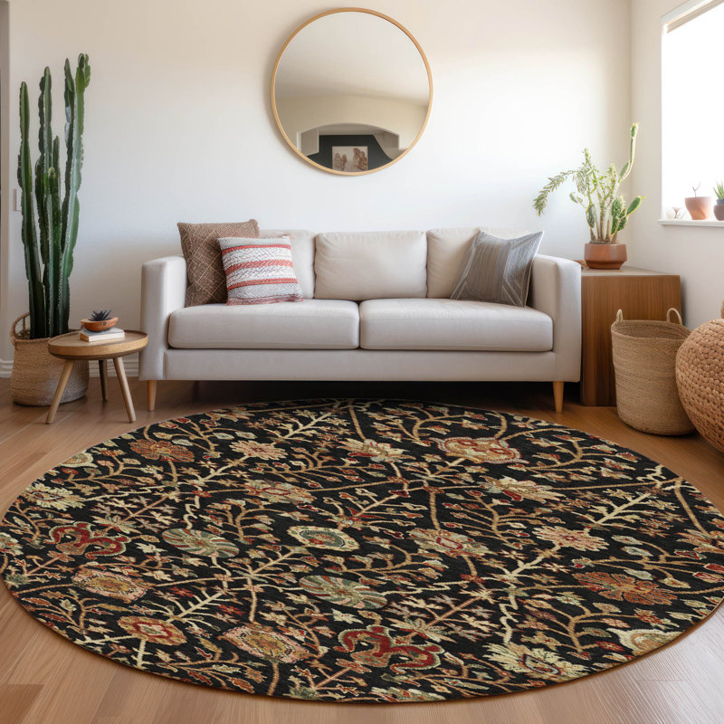 Tapis noir intérieur / extérieur Muse , 8 pi x 8 pi