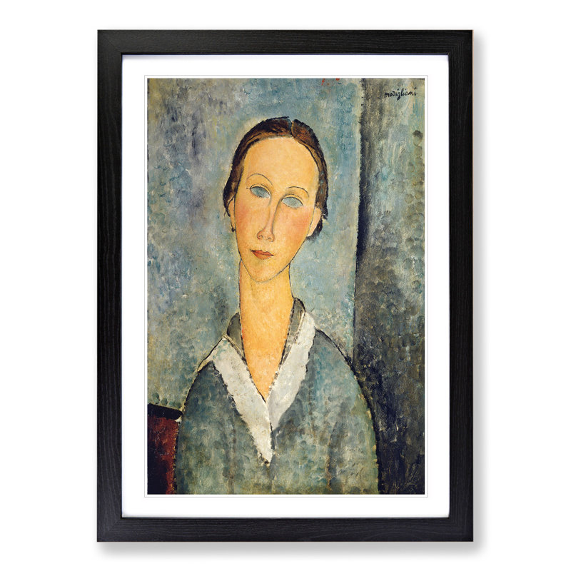 Portrait of a Girl Vol.7 by Amedeo Modigliani - Framed Print, 36cm H x 27cm W x 2cm D, Black Framed