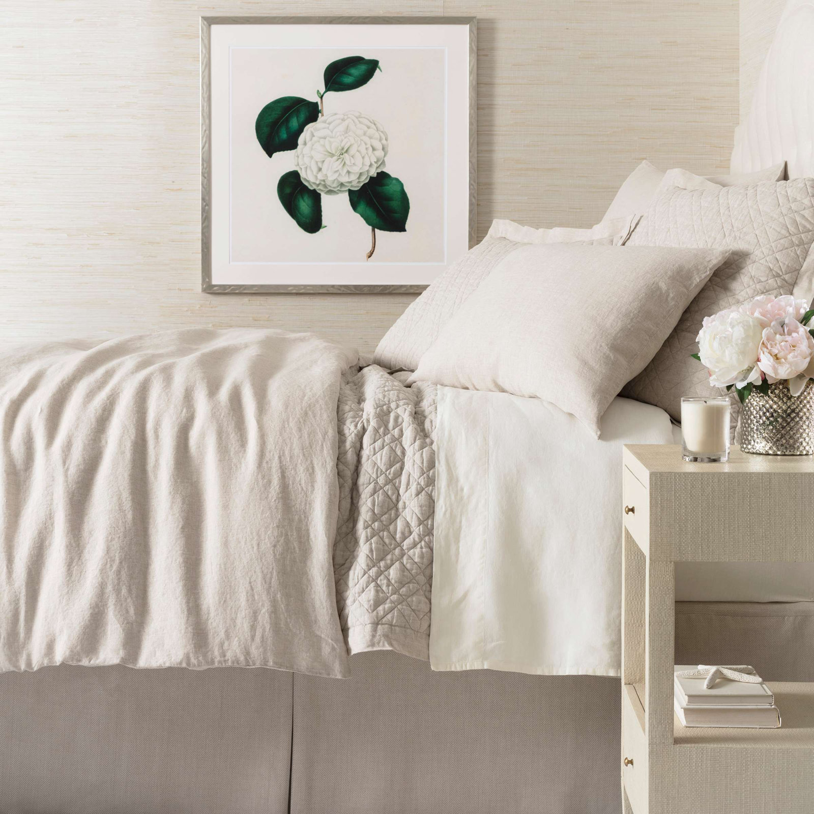 Lush Linen Duvet Cover Set, King Duvet Cover, Natural