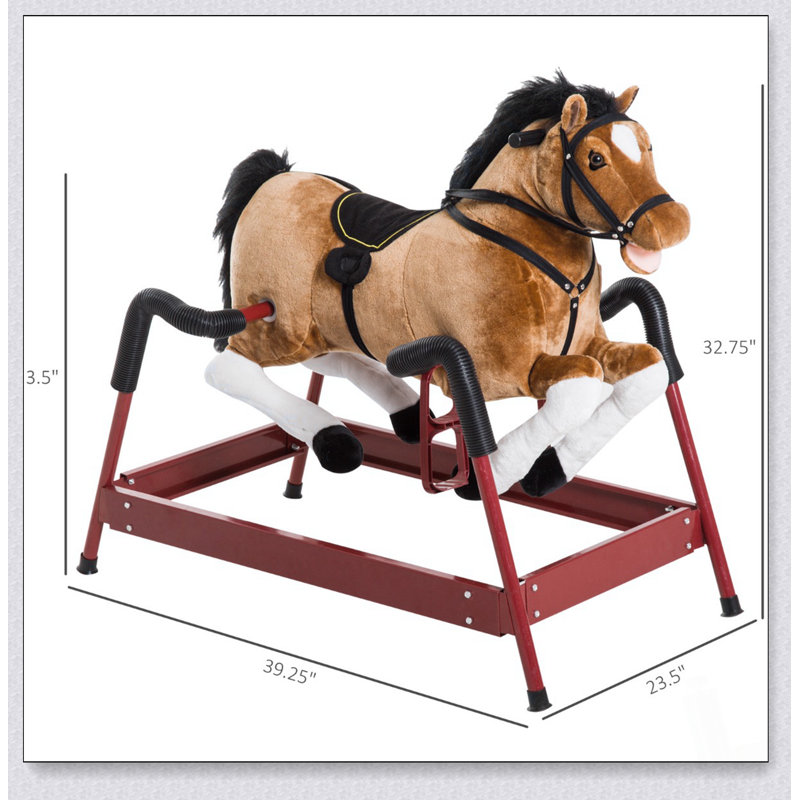 Cheval à bascule interactif pour enfants en peluche avec des sons réalistes pour un jeu imaginatif et un plaisir sans fin