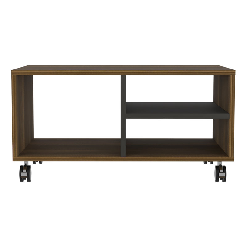 Wheel Coffee Table with Storage
