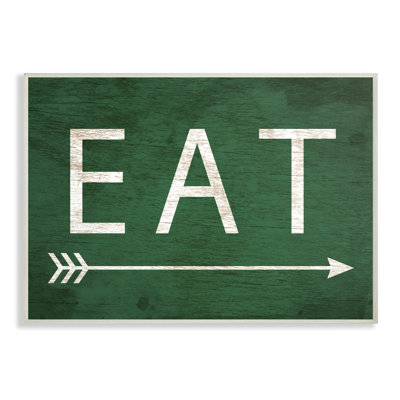 «Eat with Arrow Green» par Daphne Polselli, reproduction d'art textuel sur toile