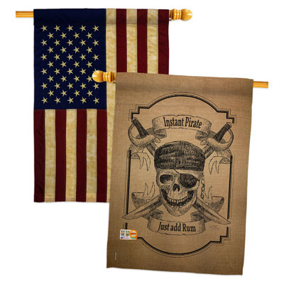 Drapeau de maison en polyester à 2 côtés 40 x 28 po