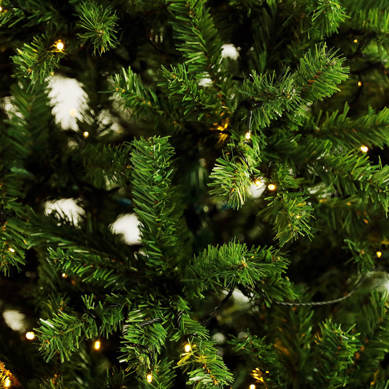 Arbre de Noël pré-éclairé, arbre de Noël articulé artificiel 6 pi avec base pliable