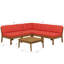 5 Seater Sectional Armless Sofa Set