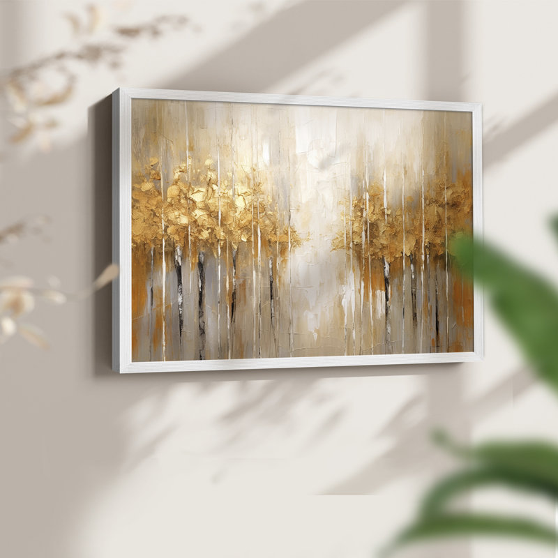 Abstract Series-CXXIII -Framed Print - Restickable, 11" H x 14" W, White