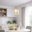 1-Light Chrome Crystal Kitchen Island Pendant 