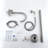 Topcraft Double Handle Floor Mounted Freestanding Bathtub Faucet Tub Filler with Handheld Shower, Brused Nickel-69763893