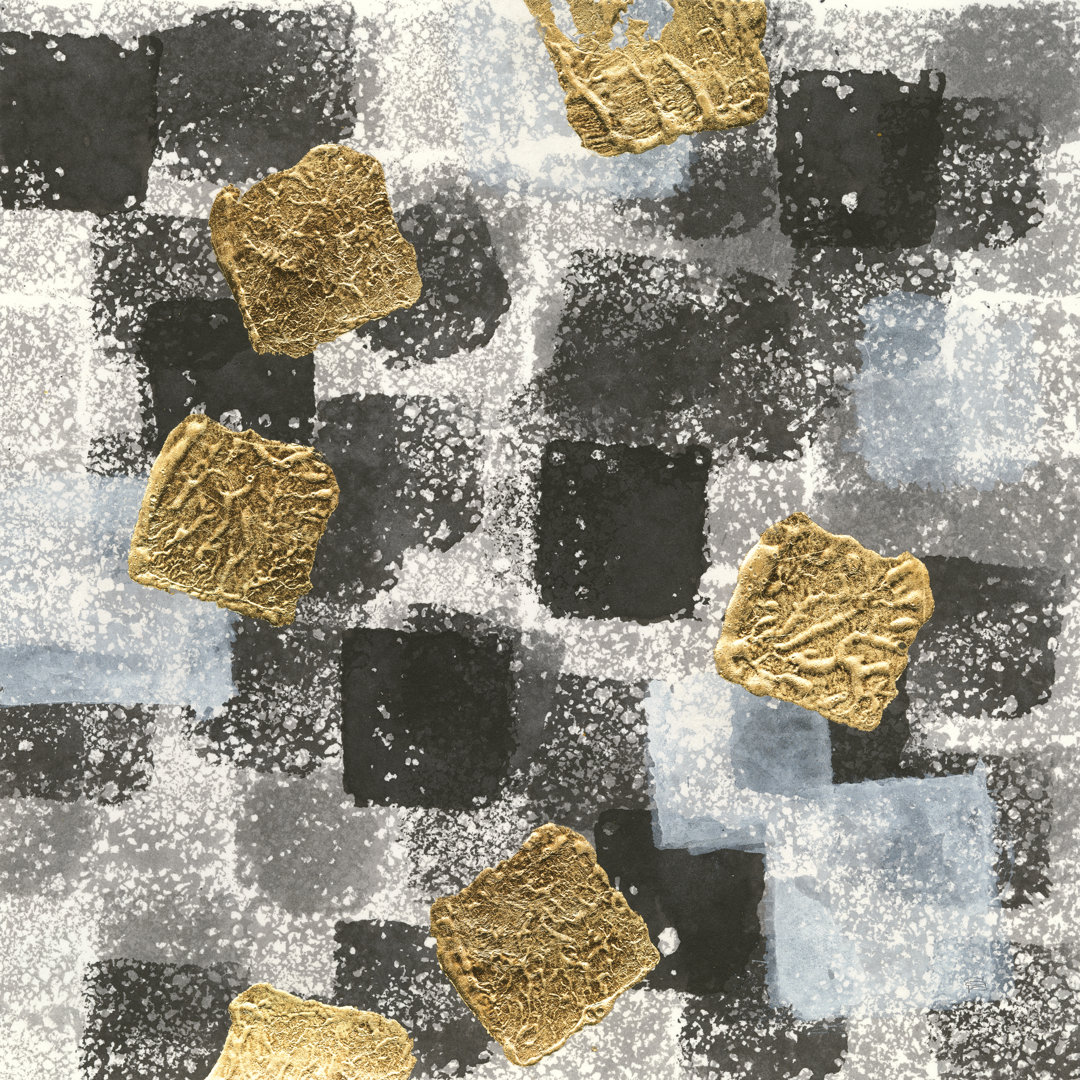 Gold Squares I by Chris Paschke - Wrapped Canvas Painting
