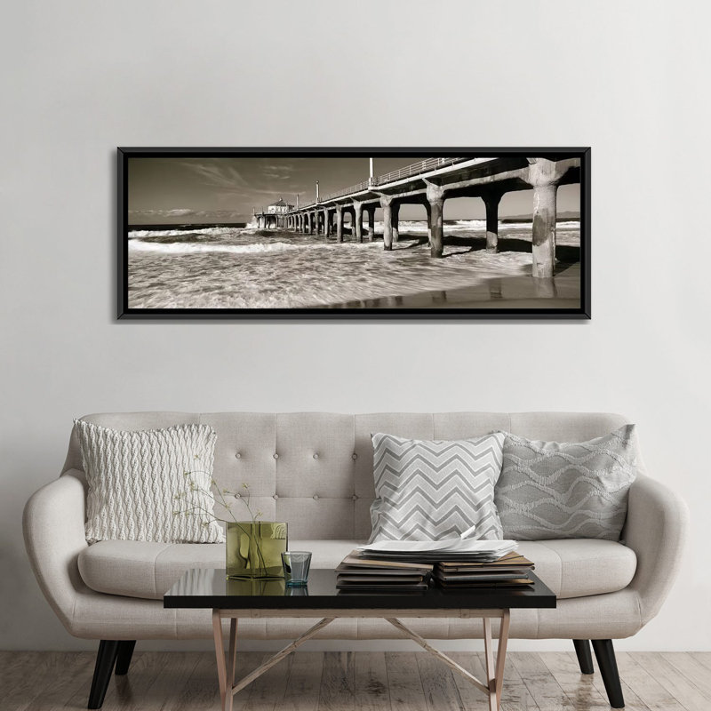 « manhattan beach pilier, manhattan beach, california », reproduction de photo sur toile, H 20 po x l 60 po x P 1,5 po
