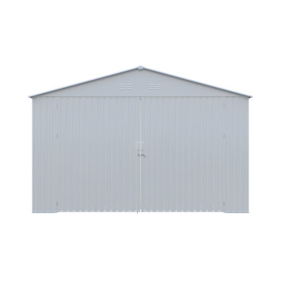 Outdoor Storage Shed 20x13 FT, Metal Garden Shed Backyard Utility Tool House Building with Window 2 Doors and 4 Vents for Car,Truck,Bike, White