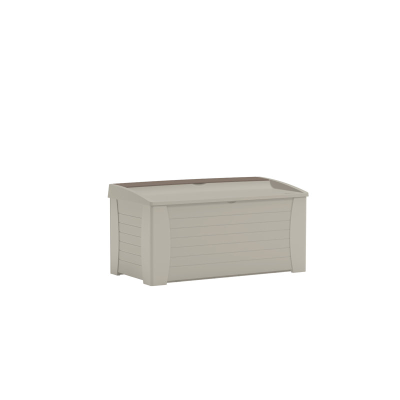 Suncast 54.5 in. W x 28 in. D Resin Storage Bench for Outdoor Seating and Storage, Made in the USA