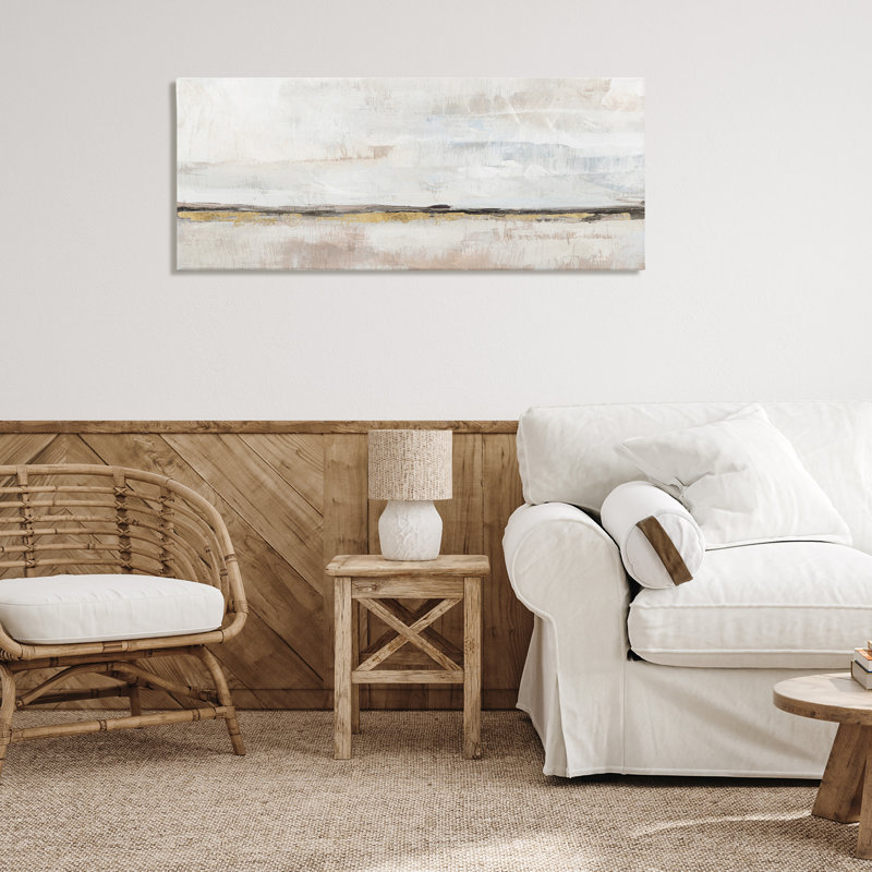 «Neutral Horizon Landscape» par Nina Blue, H 20 po x l 48 po