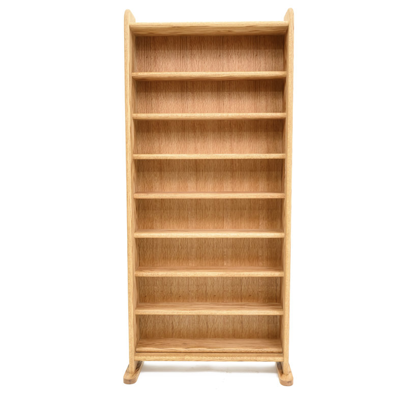 Shelf-Style Wooden CD Rack - 02 Series, Unfinished, 53.5" H x 24.25" W x 7.25" D