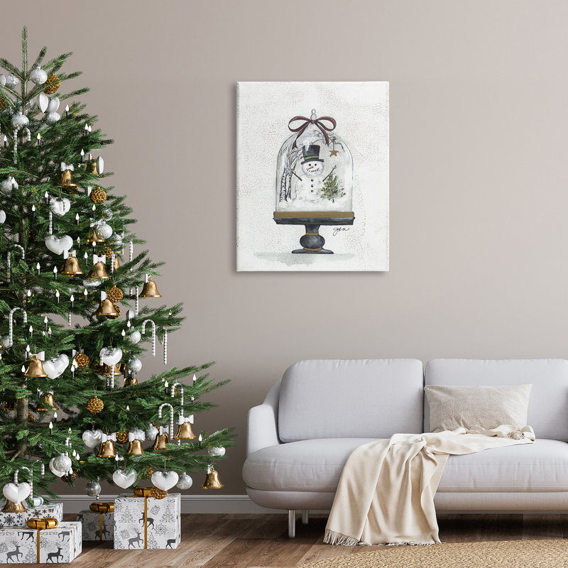 Snowman Winter Scenery, H 40 po x l 30 po x P 1,5 po, Toile tendue