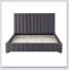 Grand lit gris foncé