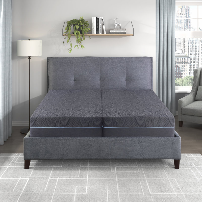 Matelas hybride en mousse à mémoire de forme givrée de 11 po avec 780 ressorts et mousse rafraîchissante infusée de gel Shad