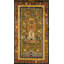 Tapis argent antique en soie