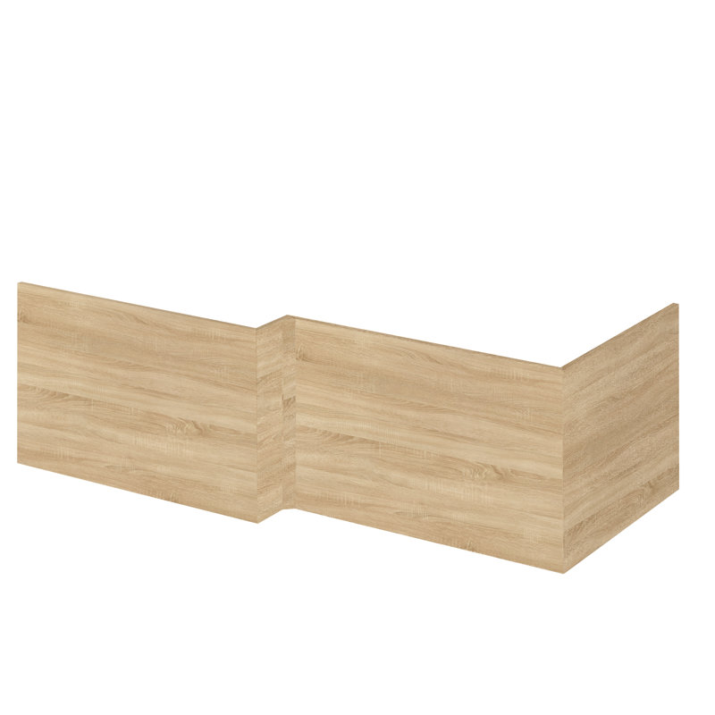 Fusion 700Mm Shower Bath End Panel, Natural Oak